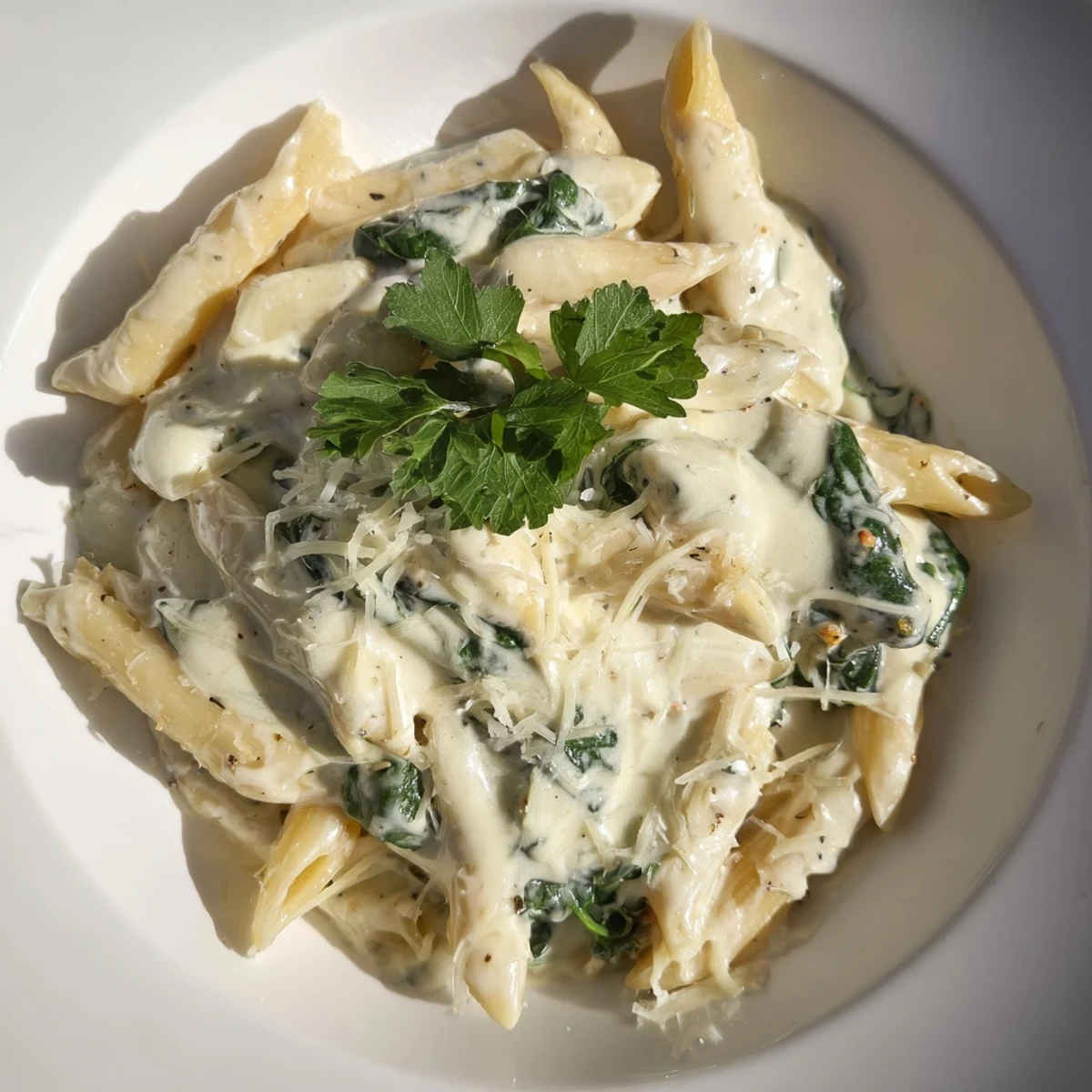 Creamy Spinach Pasta Casserole