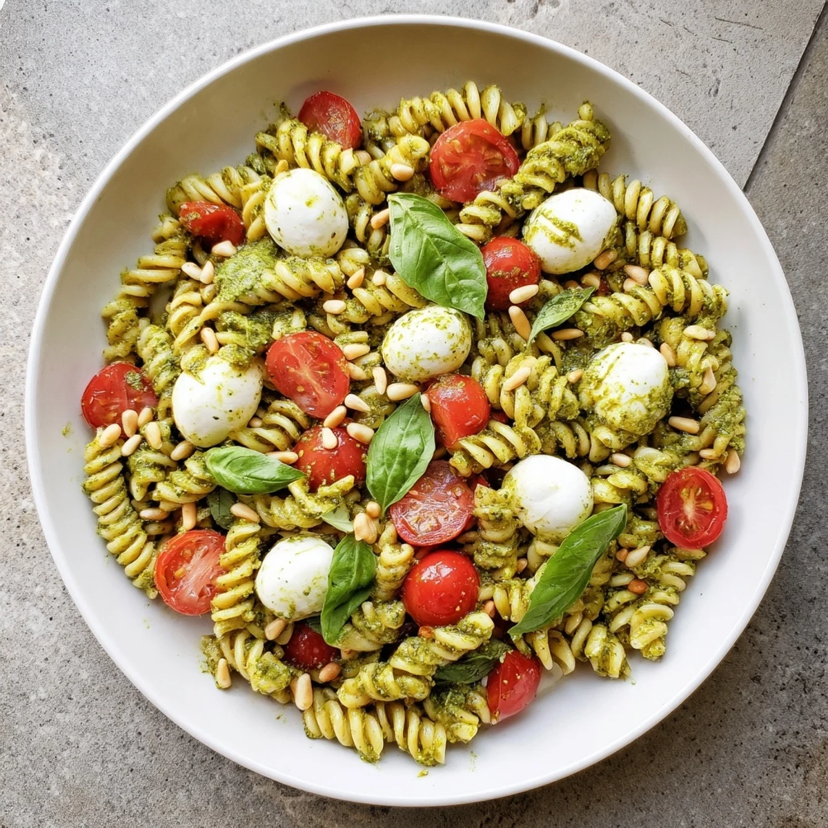 Cold Pasta Pesto Mozzarella