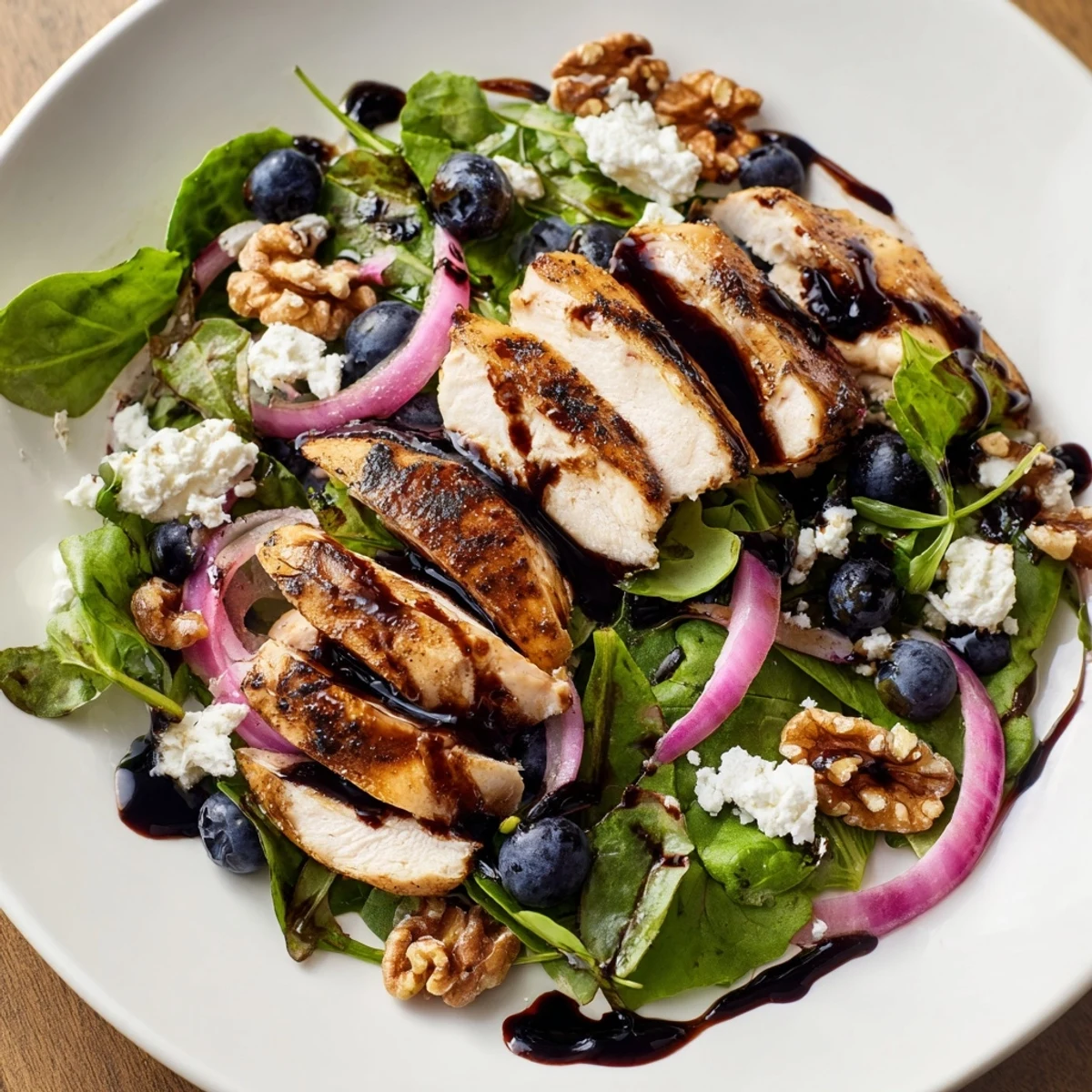Blueberry Goat Cheese Chicken Salad, a refreshing combination of sweet blueberries, creamy goat cheese, and tender chicken.