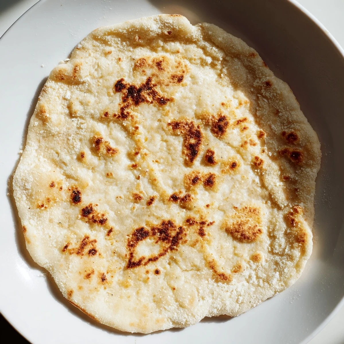 Golden-brown cottage cheese flatbread, pan-fried to perfection, ready to be enjoyed with flavorful dips.
