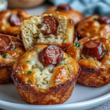 Savory corn dog muffins, easy to make and great for summer gatherings.