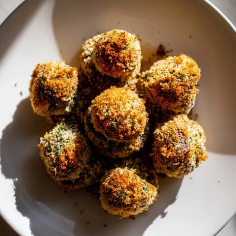 These oven-baked Ranch-Seasoned Crispy Mushrooms are perfectly seasoned and a delightful, savory snack.