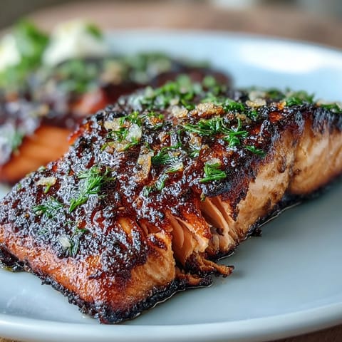 Golden-brown salmon with crispy skin atop tender asparagus sautéed in zesty lemon and garlic.  