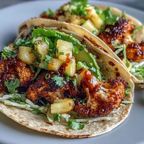 Vegan Smoky BBQ Cauliflower Tacos