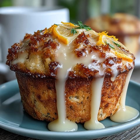 1. Bright lemon poppy seed muffins with a glossy lemon glaze, bursting with citrus flavor and perfect for spring brunch gatherings.