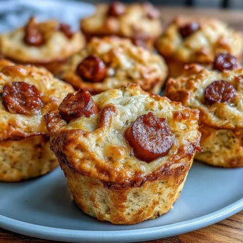 Golden mini corn dog muffins with juicy hot dog bites, perfect for parties.