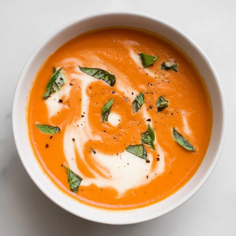 Feel the warmth: a photo of vibrant Comfort Soup, ready to be enjoyed with crusty bread.