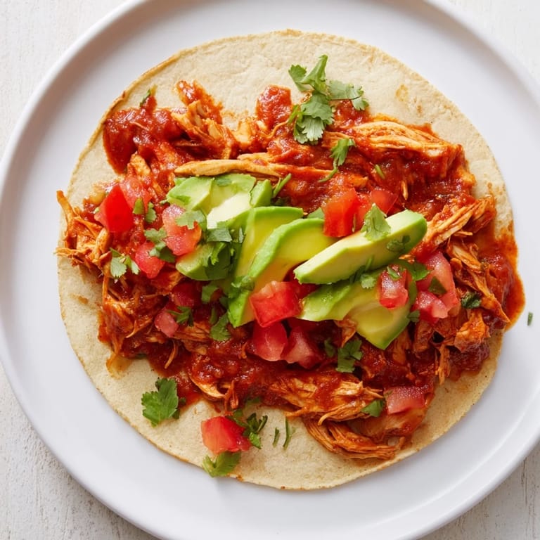 Fragrant Slow Cooker Shredded Chicken Tacos, served in warm corn tortillas with fresh cilantro and lime.