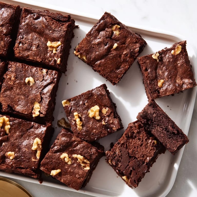 Delicious fudgy walnut brownies: Perfectly baked, these brownies offer a perfect balance of fudgy texture and sweet flavor.