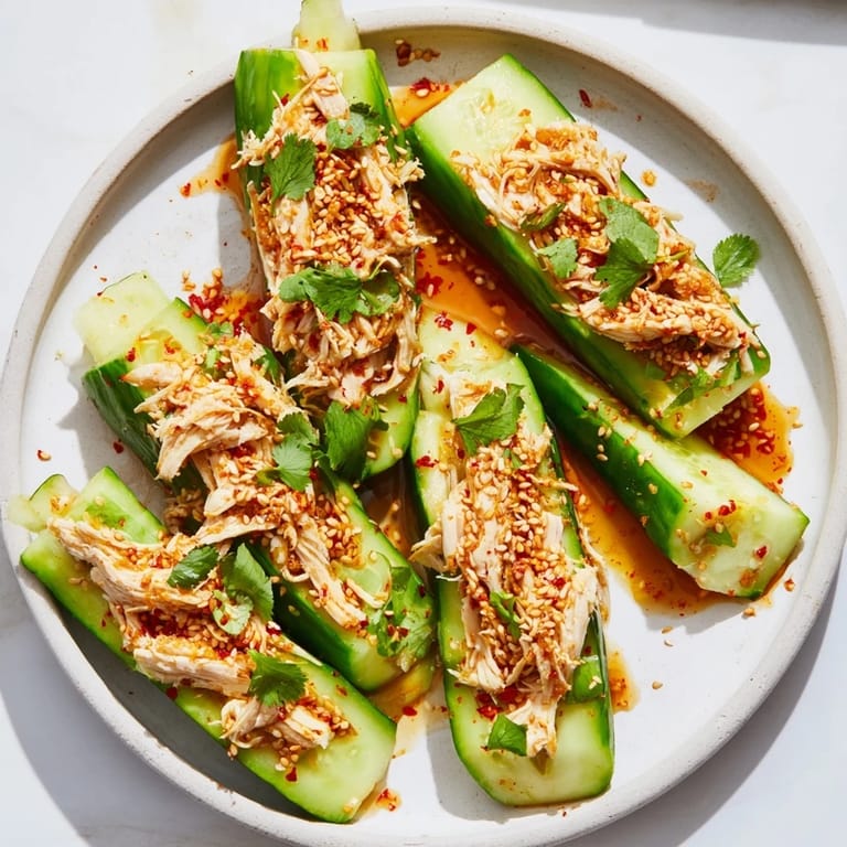 Beautifully plated Whole Cucumber Logan Salad, showcasing fresh ingredients and crunchy cucumbers.