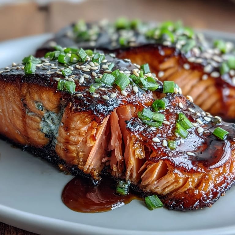 Beautifully cooked Maple Soy Glazed Salmon, a perfect weeknight meal presentation.