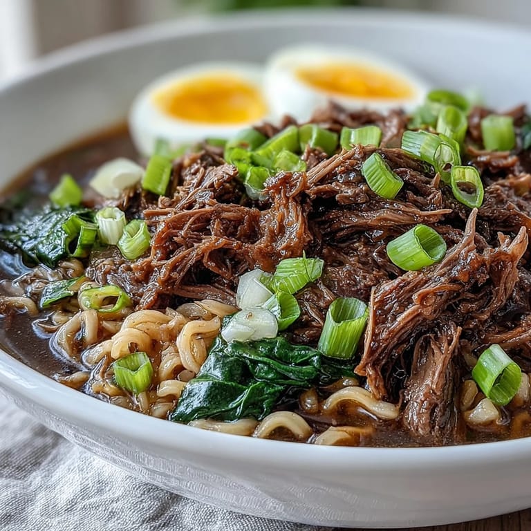 Hearty Slow Cooker Beef Ramen Noodles served with chopsticks for a cozy weeknight meal.