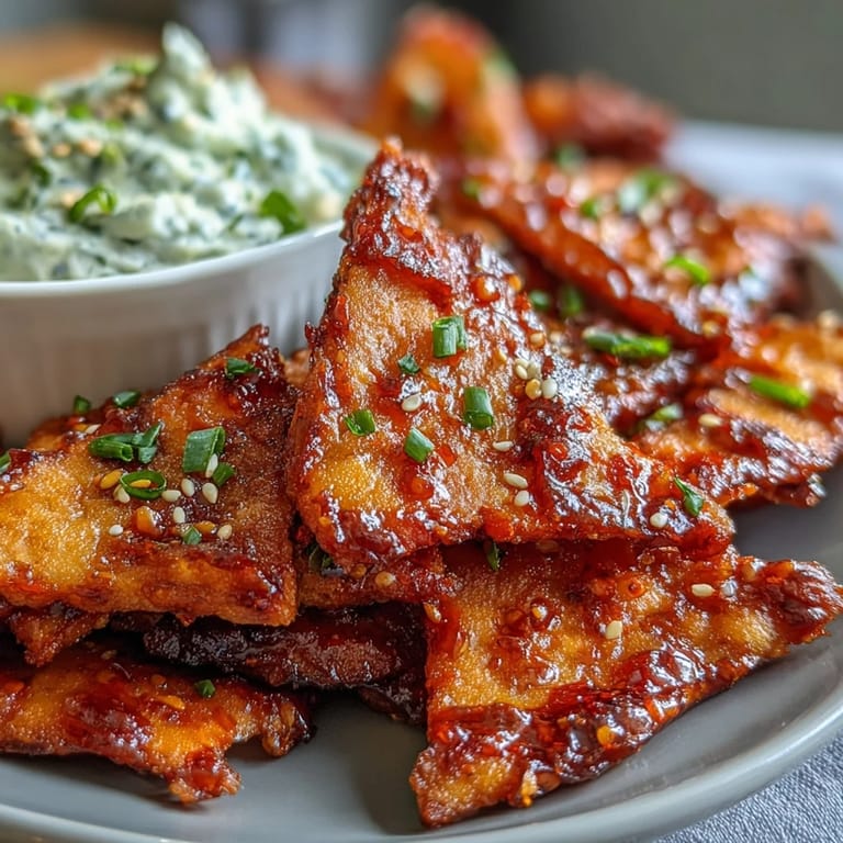 Spicy Chili Crisp Garlic Naan Chips & Dip: a vibrant, shareable appetizer featuring warm, garlicky chips and a tangy, yogurt-based cucumber dip.