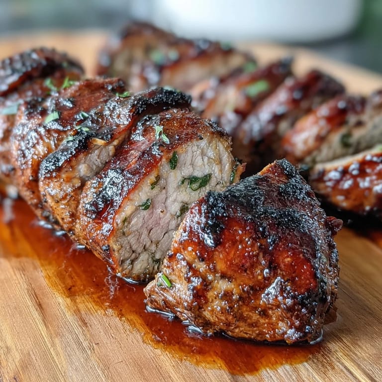 Tender pork tenderloin coated in fiery jerk marinade, roasted until golden and aromatic, perfect for a flavorful weeknight dinner.  