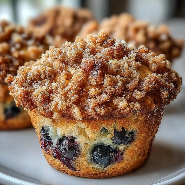 2. Moist lemon blueberry muffins with a tender sourdough crumb topping, featuring fresh zest and plump berries in every bite.  