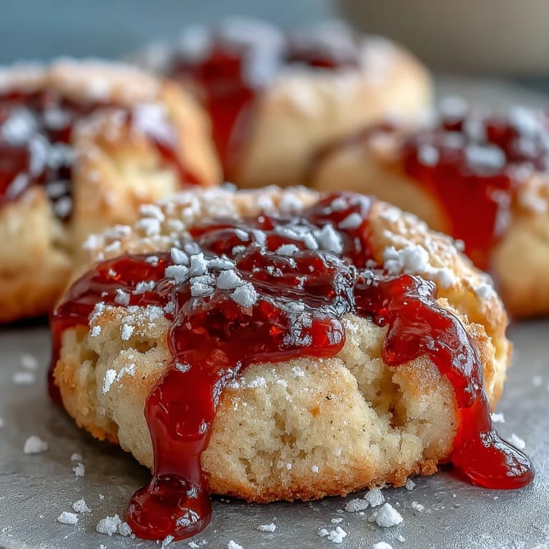 Soft vanilla sugar cookies decorated with two bite holes and bright red blood icing for Halloween.  