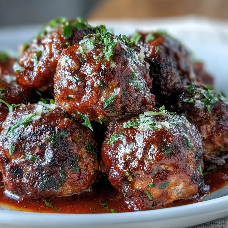 Warm and Savory Slow Cooker Meatballs Simmered in Herb-Infused Tomato Sauce