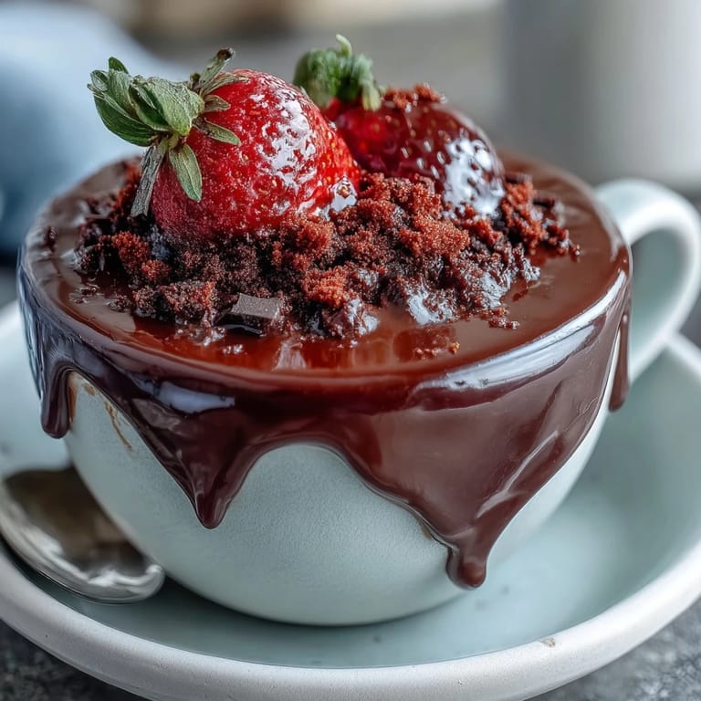 Chocolate cups filled with strawberry cream and topped with Lotus Biscoff cookie crumble for a Middle Eastern-European dessert fusion.