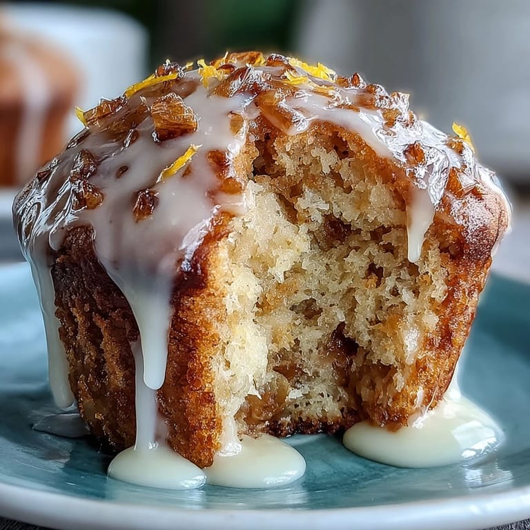 3. Golden lemon poppy seed muffins drizzled with sweet lemon glaze, ideal for breakfast or an afternoon treat with coffee.