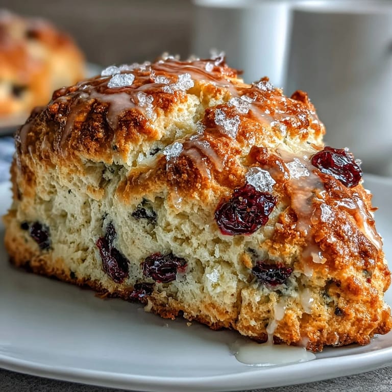 Warm Blueberry Lemon Sourdough Scones fresh from the oven, tender and lightly tangy, ideal for pairing with coffee or tea.