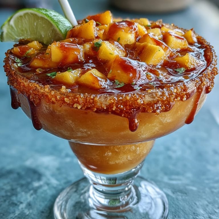 Spicy, sweet, tangy frozen mango drink perfect for a festive celebration.