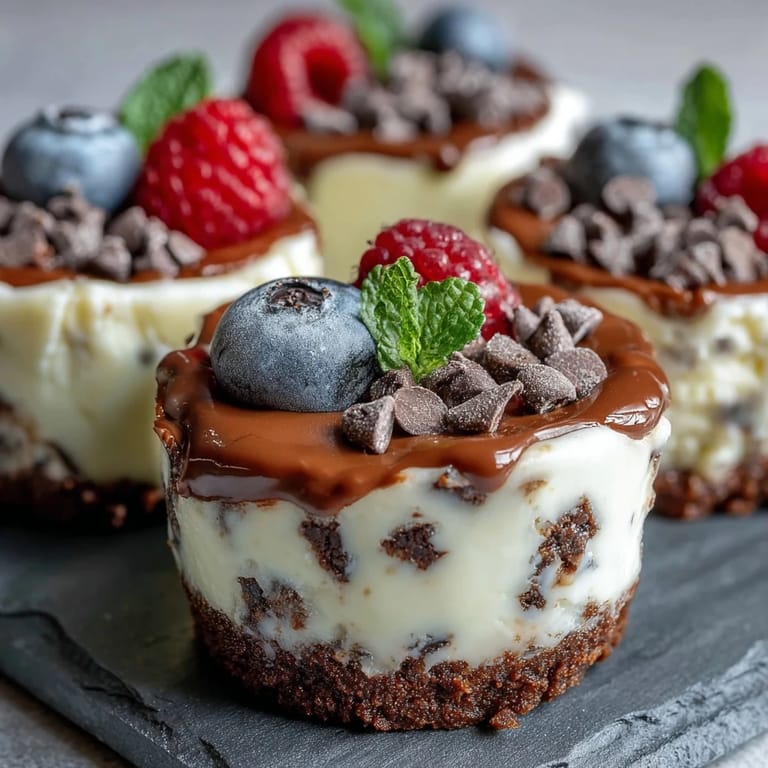 Delectable chocolatey Mini Cheesecake Bites with Oreo Crust, a perfect sweet treat.
